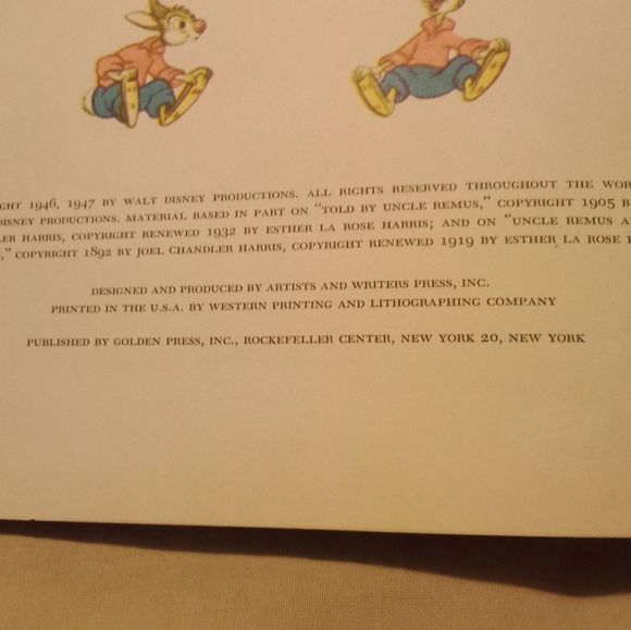 Walt Disney's Uncle Remus Stories by Joel Harris A Giant Golden Book - Picture 6 of 11